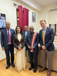 Dean of the College, Niclas Erhardt, Ph.D., Sanjay Kumar, Ph.D., professor of information and decision sciences, Musa Pinar, Ph.D., professor of marketing, and Jiangxia “Renee” Liu, Ph.D., associate professor of accounting all traveled to the Global Challenges