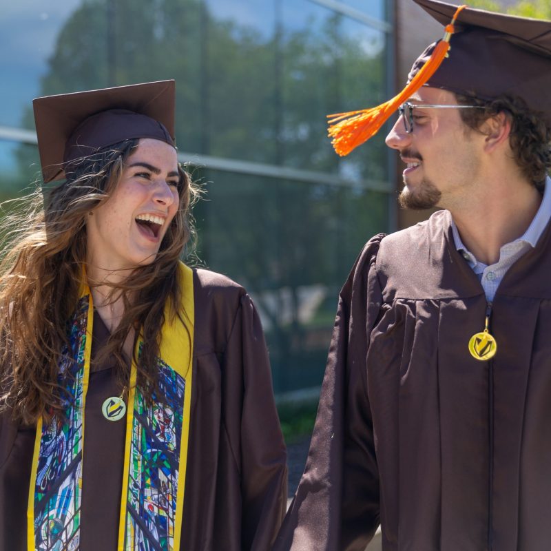 Valpo grads walking on graduation day